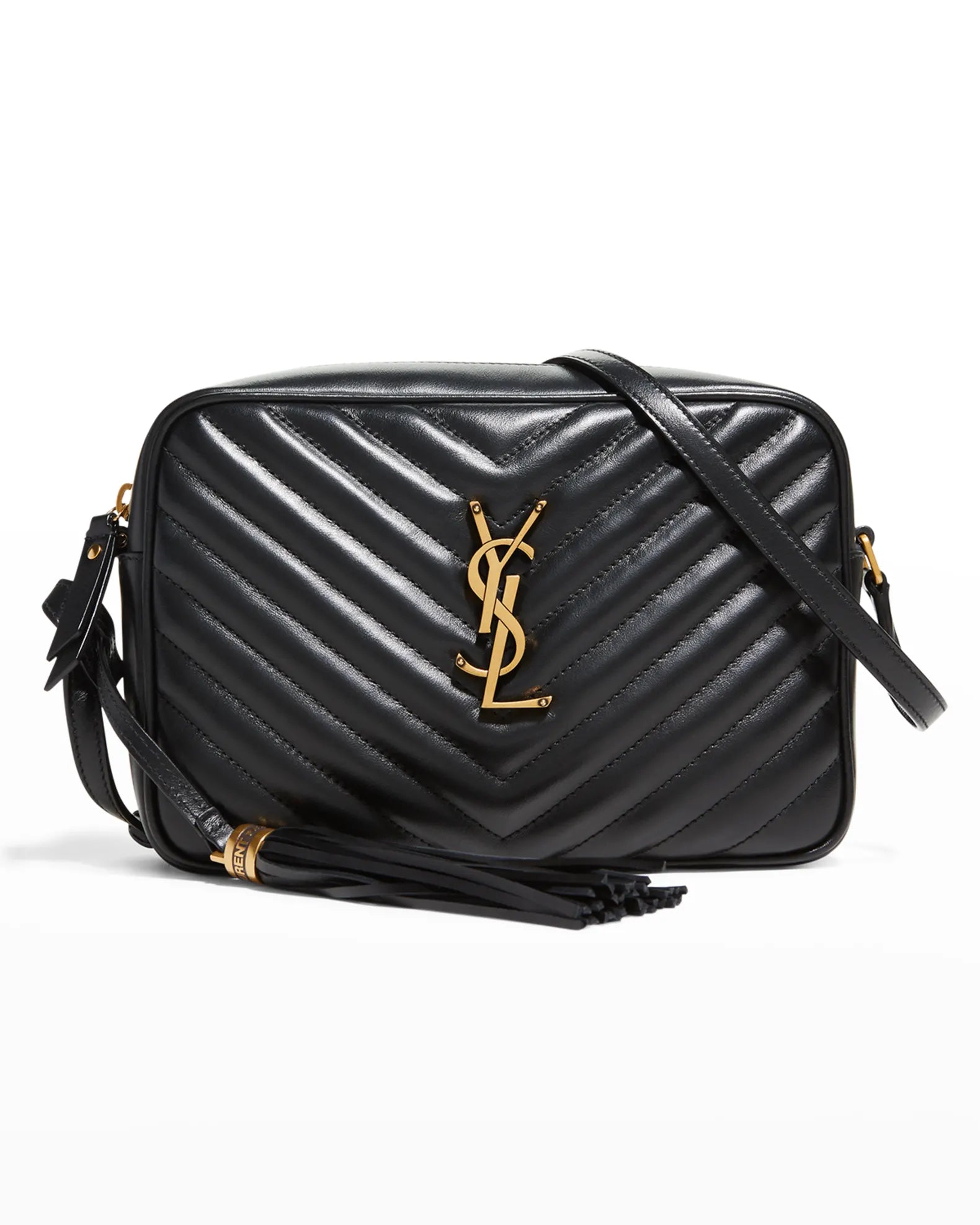 Lou Medium YSL Quilted Camera Crossbody Bag with Pocket