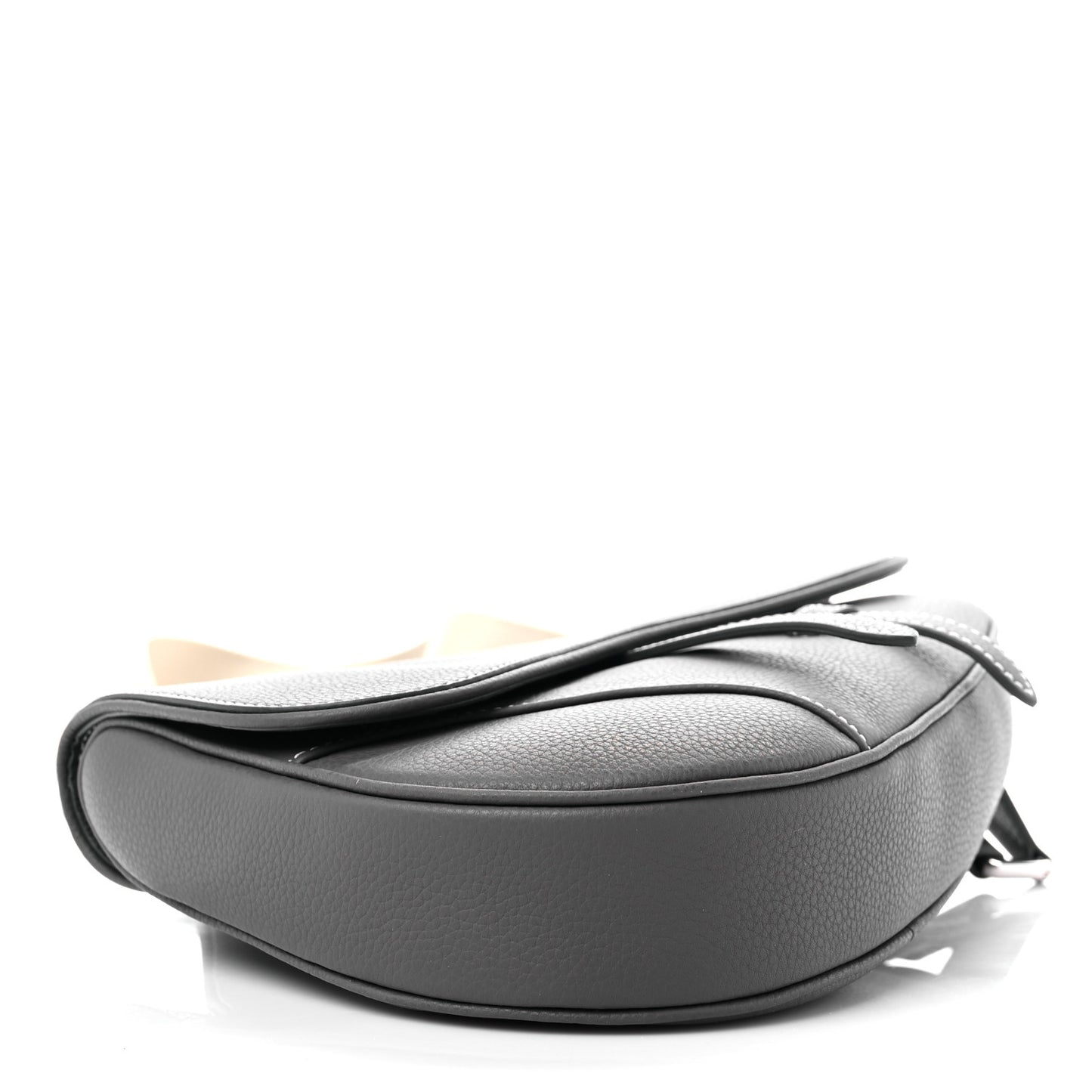 CHRISTIAN DIOR GRAINED SADDLE BAG