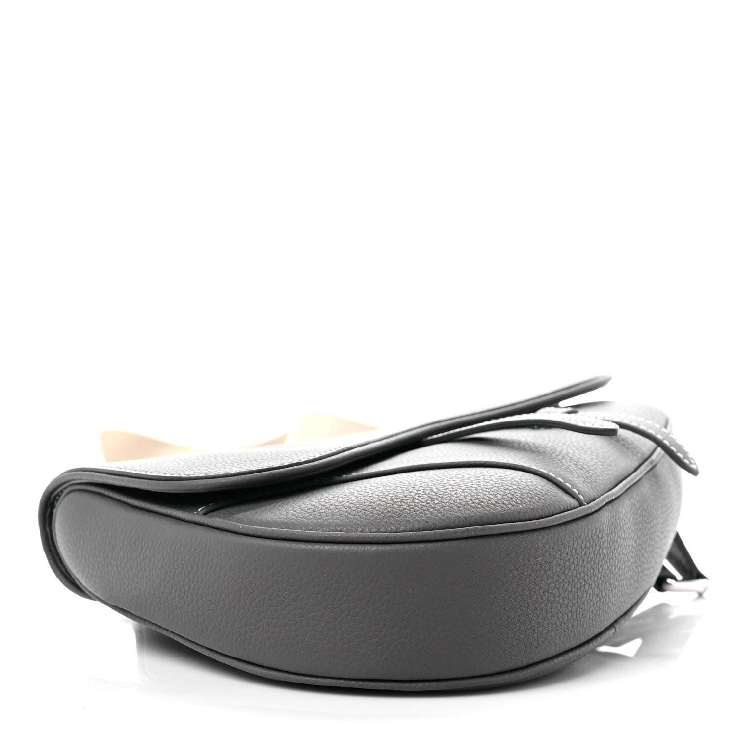 CHRISTIAN DIOR GRAINED SADDLE BAG