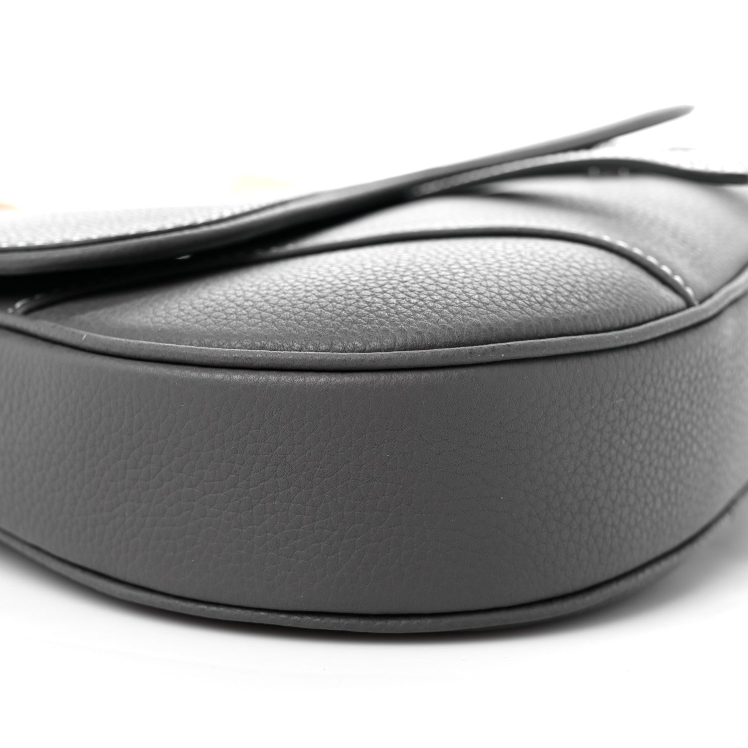 CHRISTIAN DIOR GRAINED SADDLE BAG