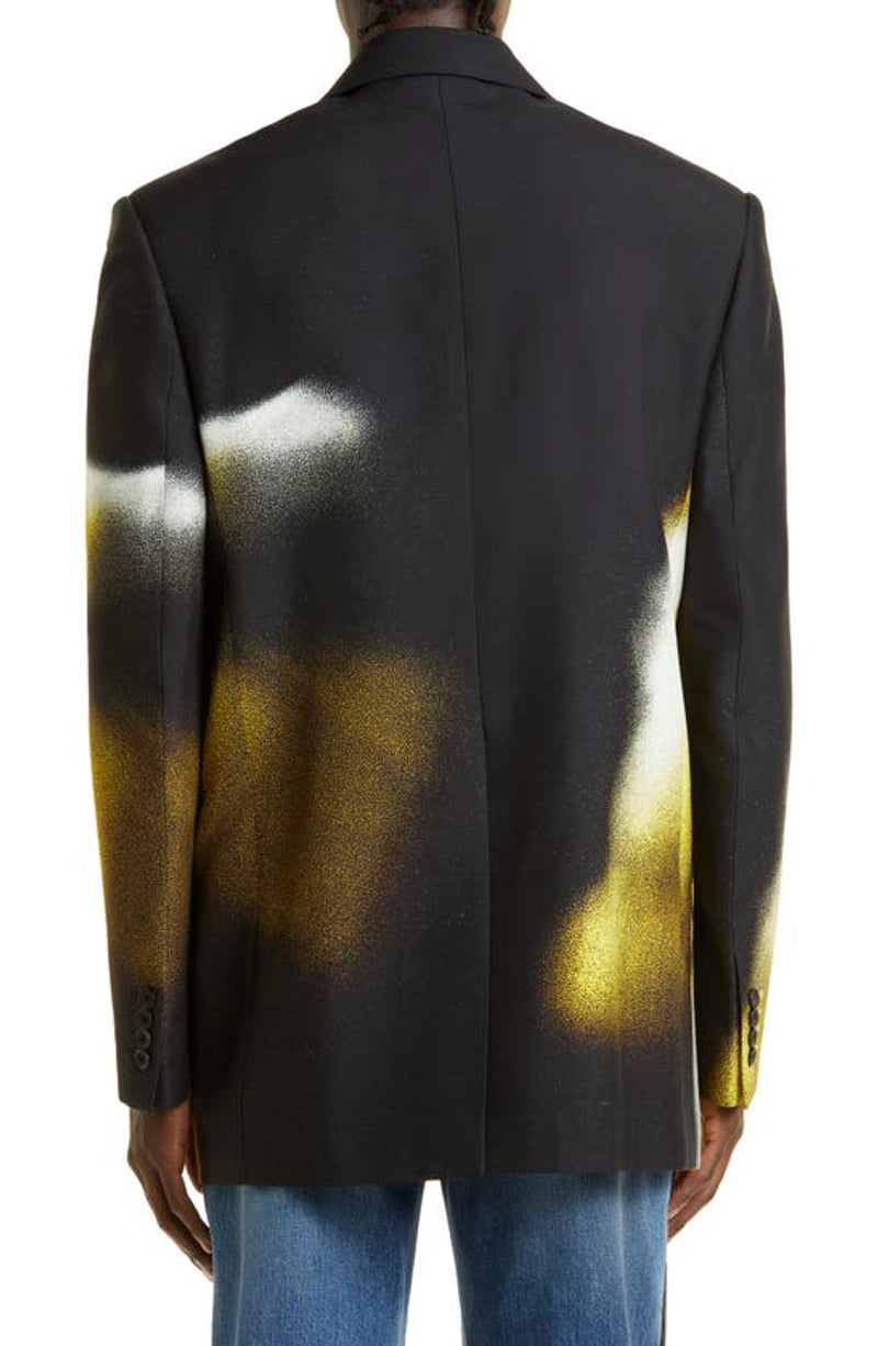 ALEXANDER MCQUEEN PAINTED DOUBLE BREASTED JACKET