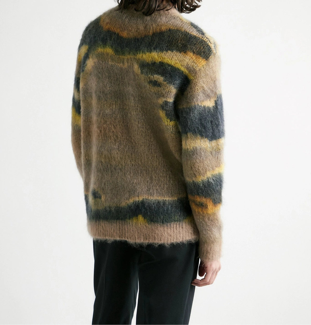 ACNE STUDIOS BRUSHED JACQUARD KNIT SWEATER