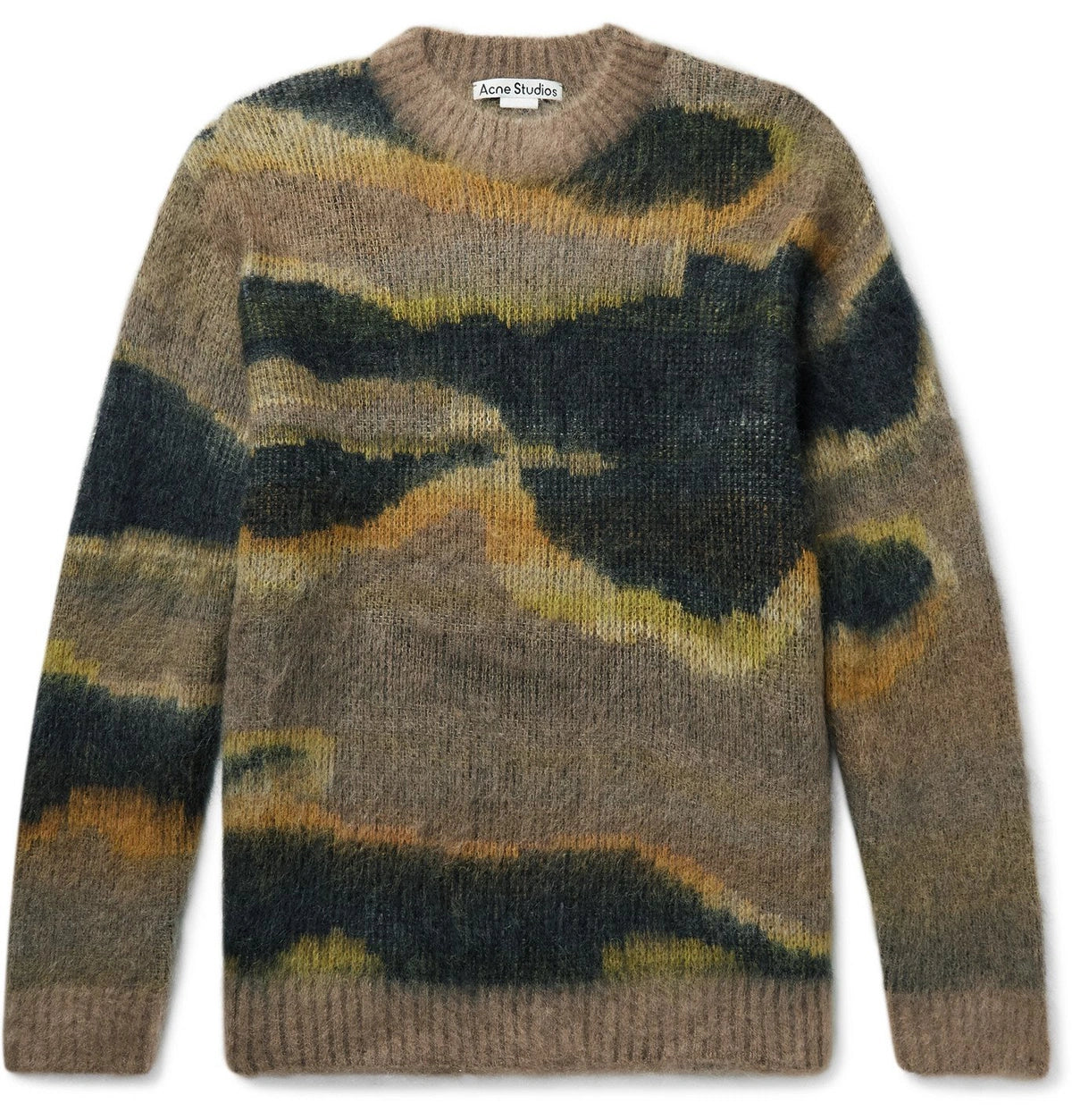 ACNE STUDIOS BRUSHED JACQUARD KNIT SWEATER