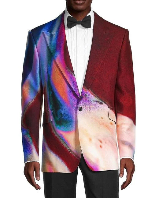 ALEXANDER MCQUEEN LUMINOUS FLOWER SUIT JACKET