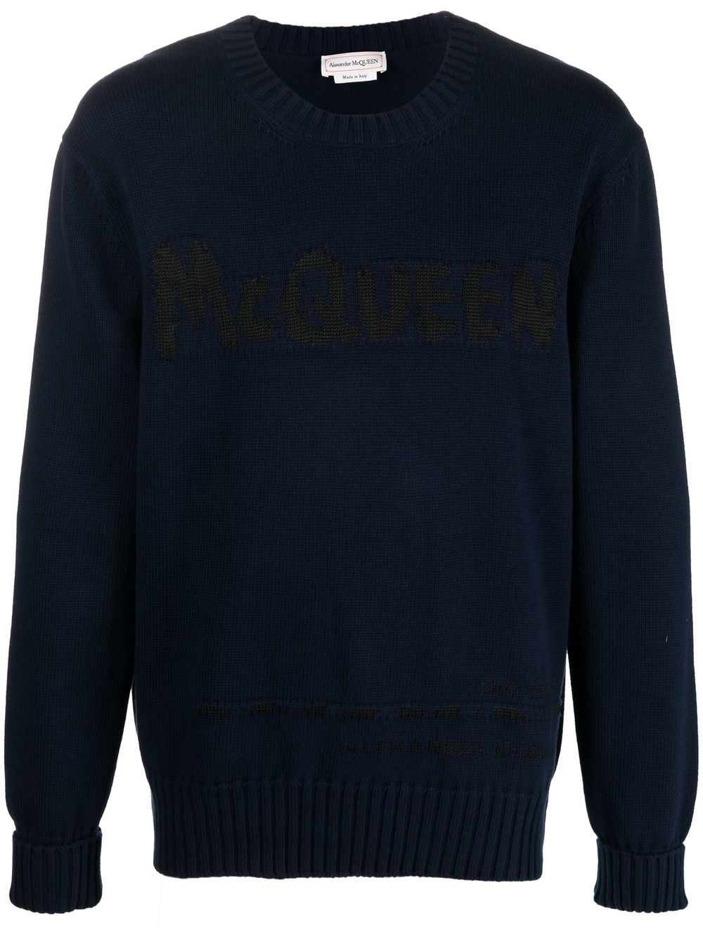 ALEXANDER MCQUEEN GRAFFITI CREWNECK SWEATER