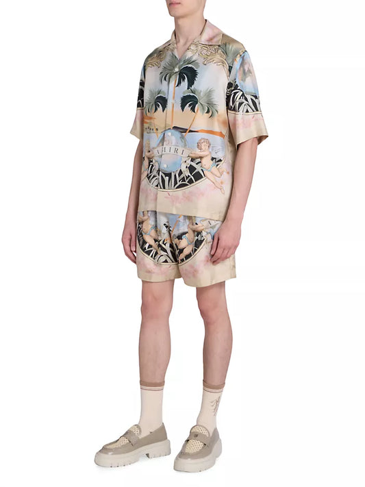 AMIRI CHERAUB SILK SHORTS