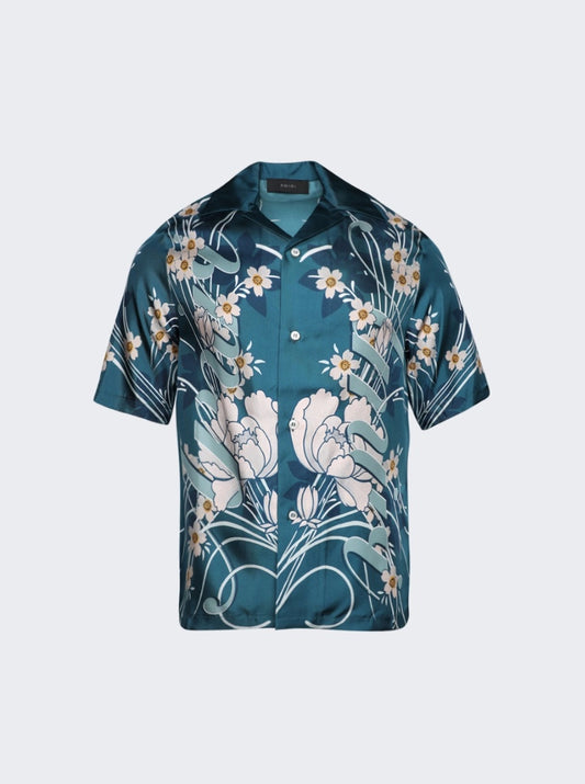 AMIRI FLORAL PRINT BOWLING SHIRT