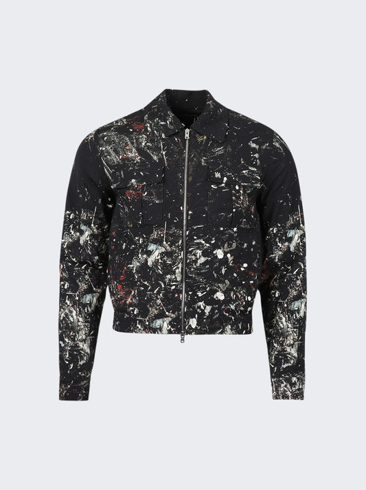 AMIRI PAINT SPLATTER BLOUSON BLACK