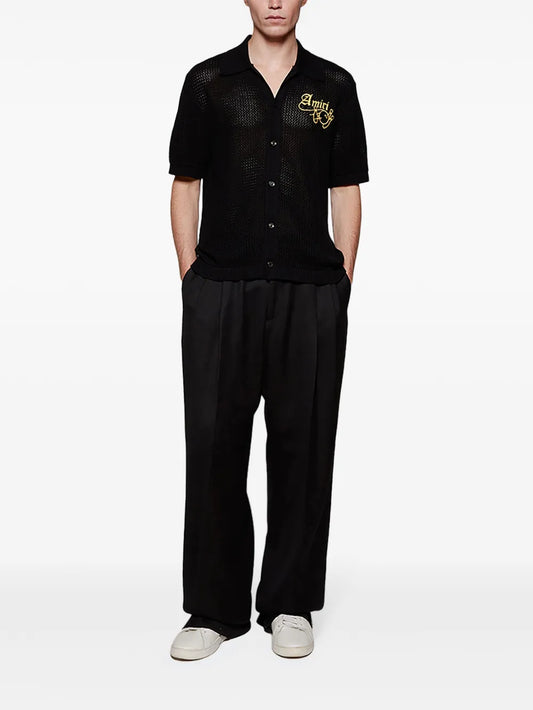 AMIRI BOWLING CROCHET POLO SHIRT