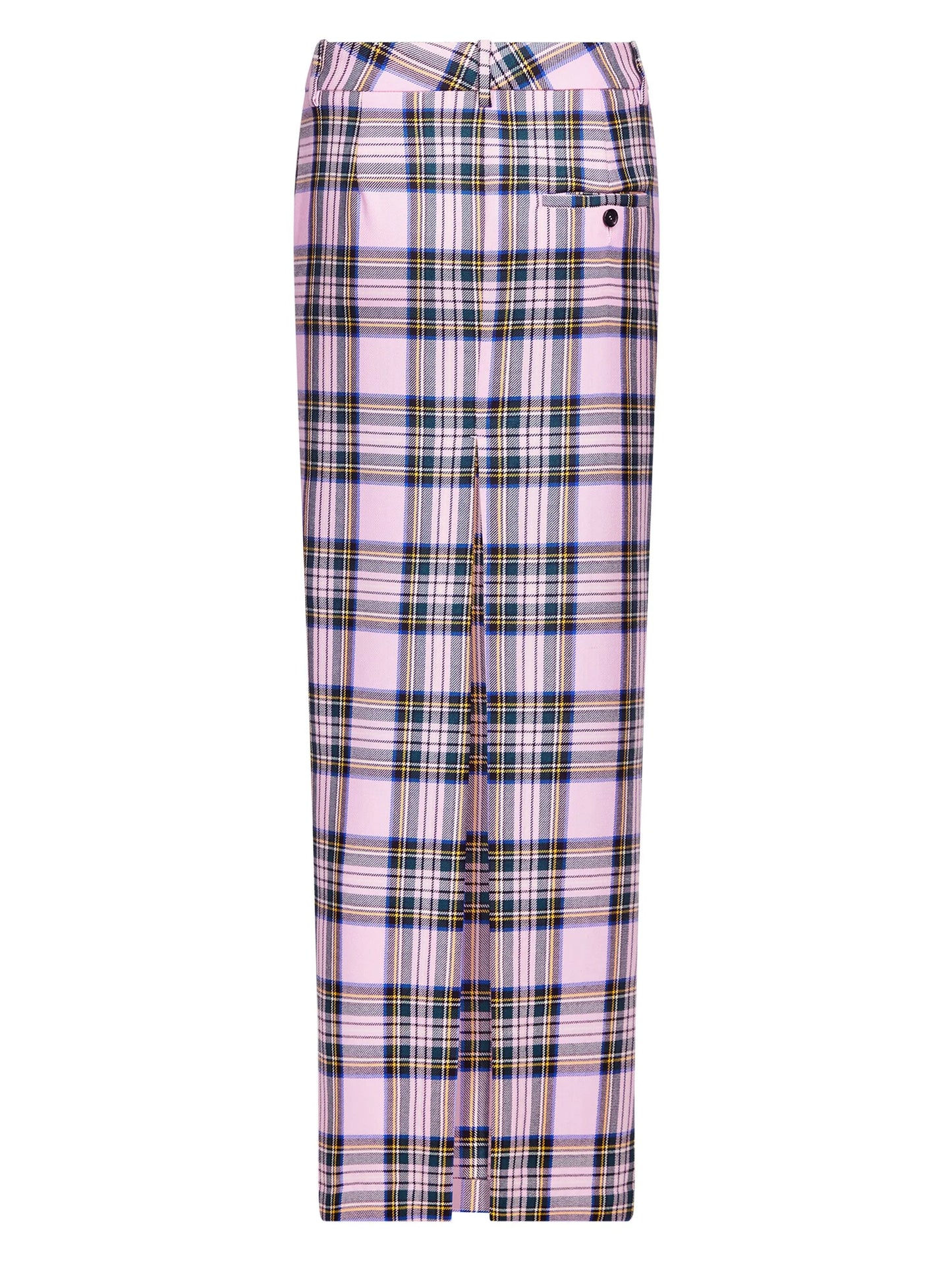 AREA PLAID WOOL LONG SKIRT