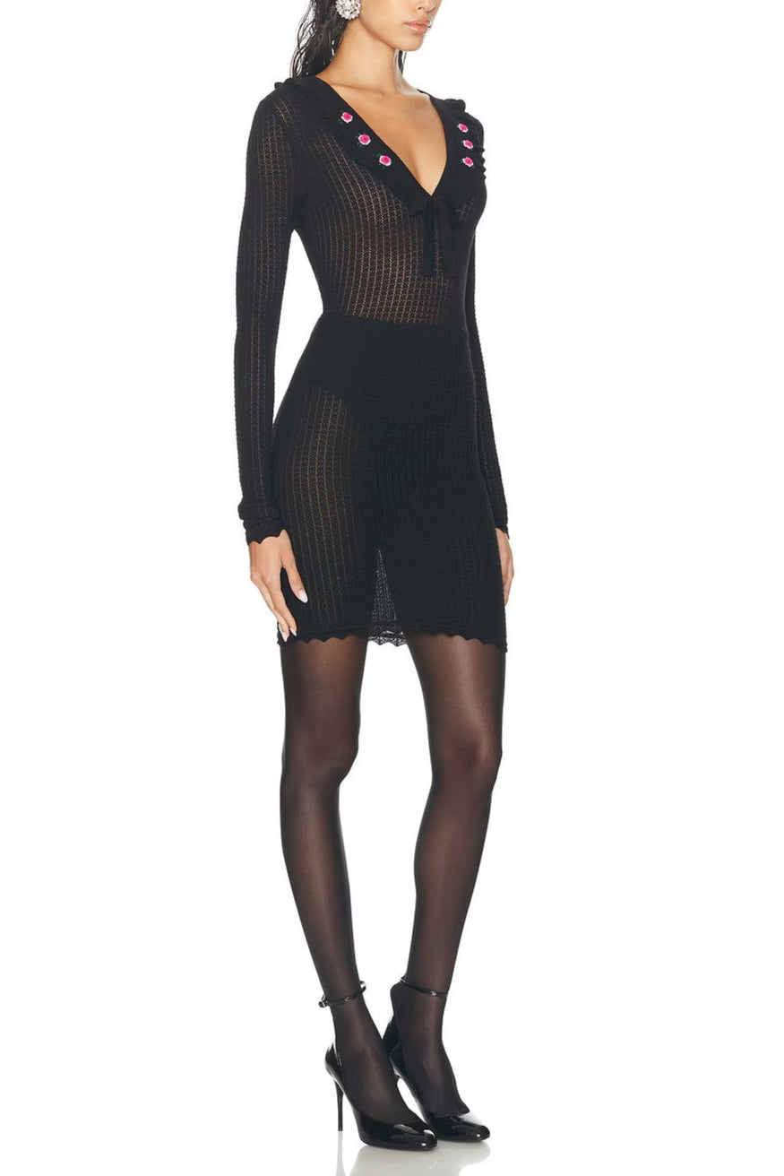ALESSANDRA RICH LONG SLEEVE MINI DRESS