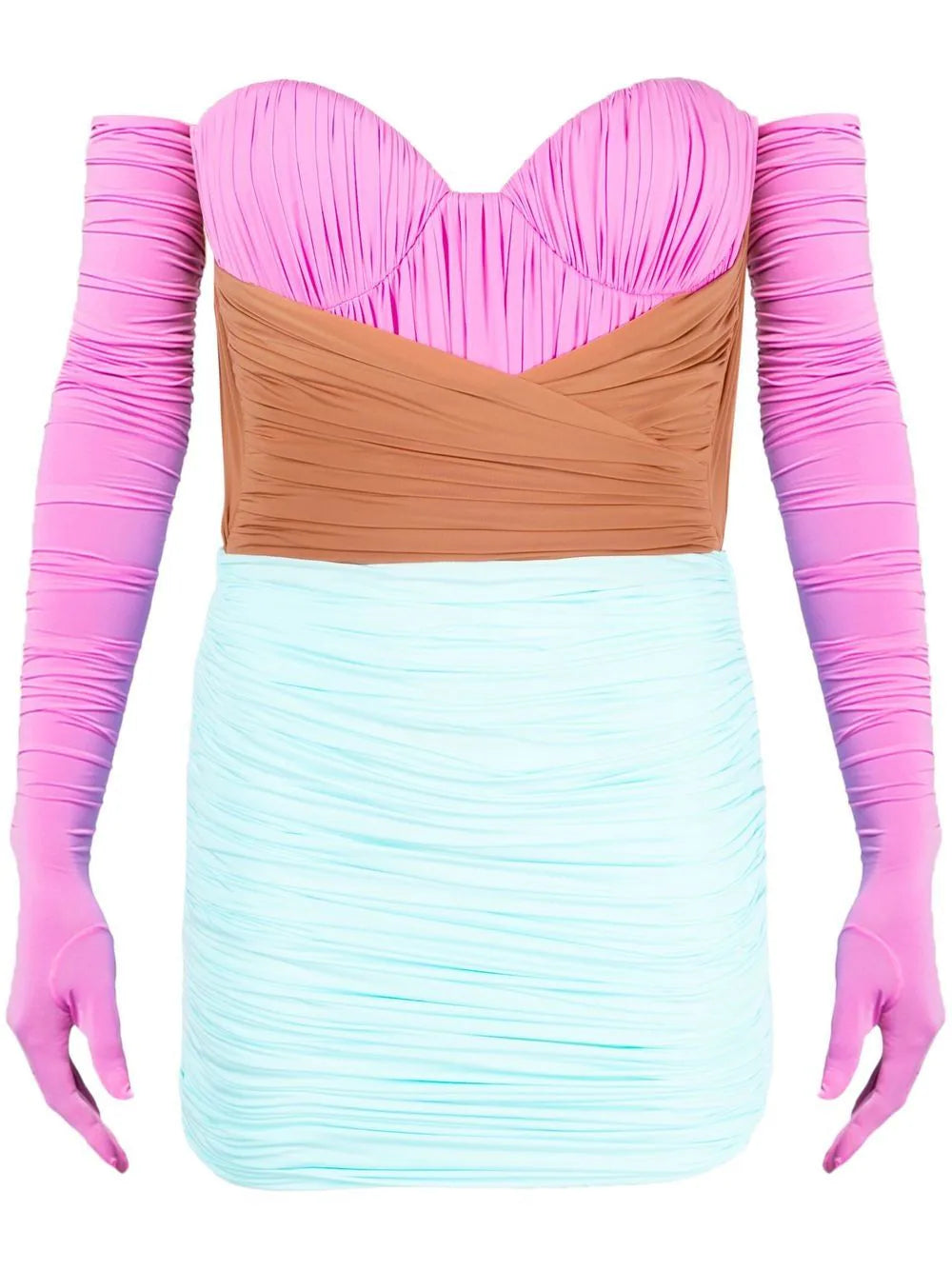 alex perry mini dress GATHERED WRAP – TheLuxeLend featuring an extended tie Color:Gem Lake #jjsdesignsjustin Tinsel Petite V-Neck Smocked-Waist
