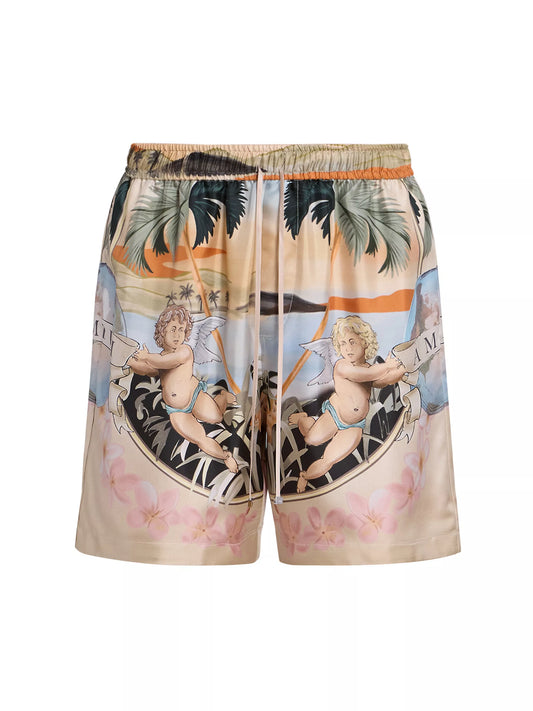 AMIRI CHERAUB SILK SHORTS
