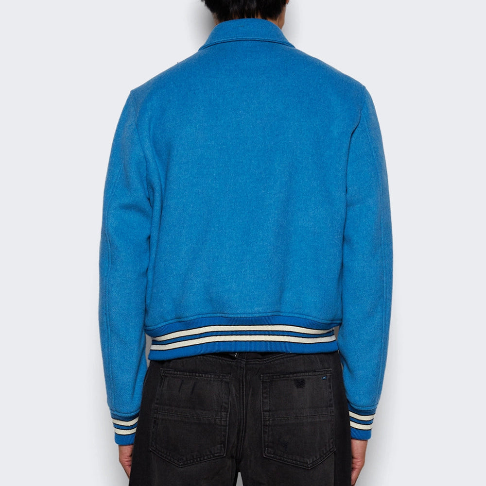 AMIRI WOOL STRIPED VARSITY JACKET