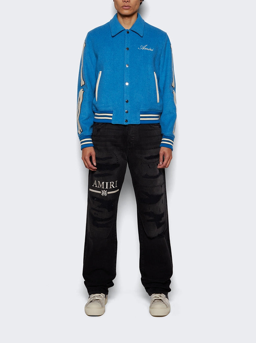 AMIRI WOOL STRIPED VARSITY JACKET