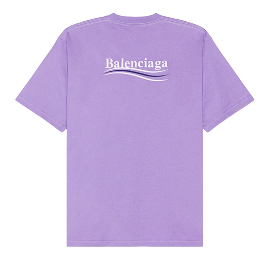 BALENCIAGA LIGHT PUPRLE TEE, AVAILABLE FOR RENT OR PURCHASE
