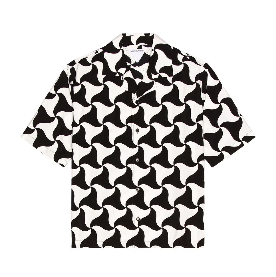 BOTTEGA VENETA PRINTED SHORT SLEEVE SHIRT