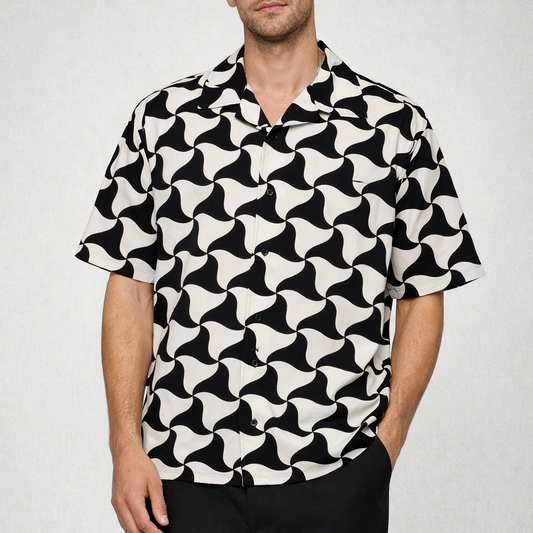 BOTTEGA VENETA PRINTED SHORT SLEEVE SHIRT
