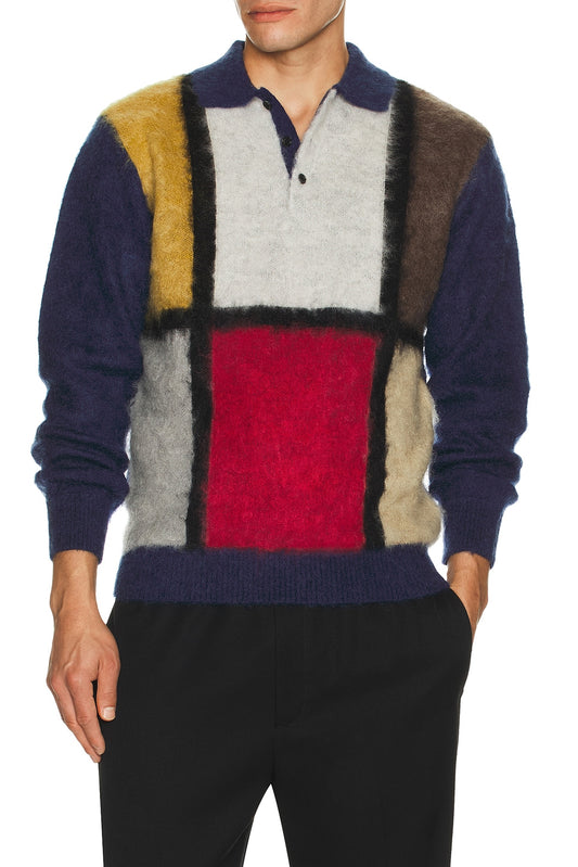 BEAMS PLUS SHAGGY KNIT POLO