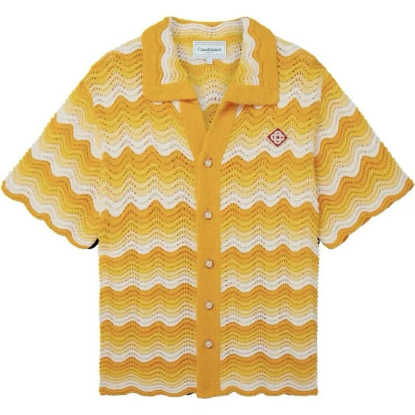 CASABLANCA KNIT WAVES SHIRT