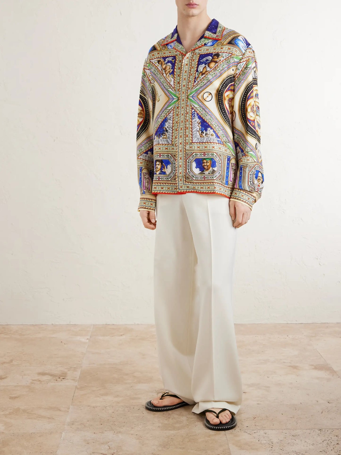 CASABLANCA PLAFOND ORNE DE MUSIQUE SILK SHIRT