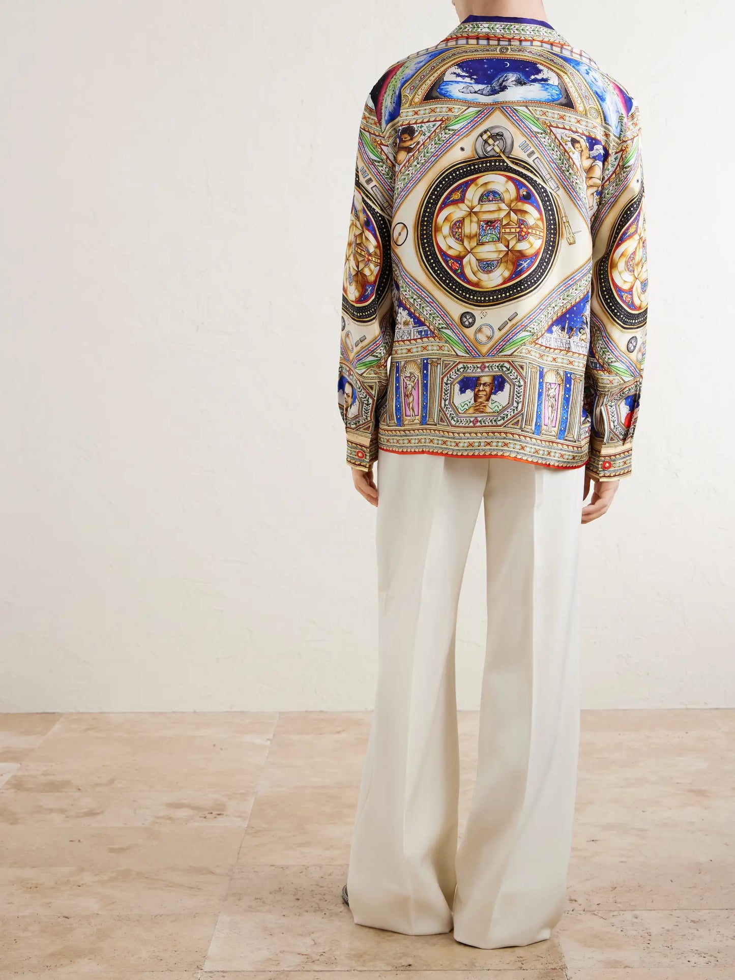 CASABLANCA PLAFOND ORNE DE MUSIQUE SILK SHIRT