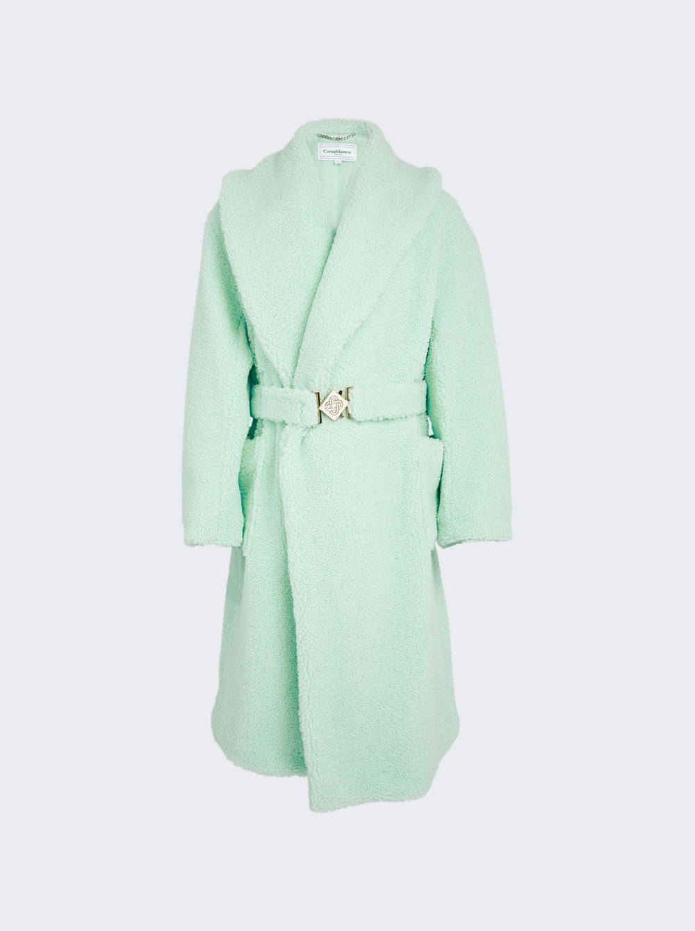 CASABLANCA RECYCLED POLYESTER SHEARLING ROBE COAT