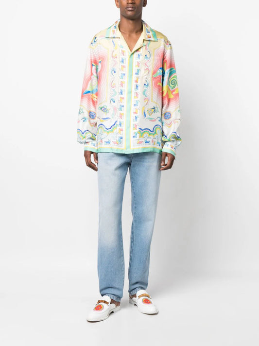 CASABLANCA SOUVENIR SILK SHIRT