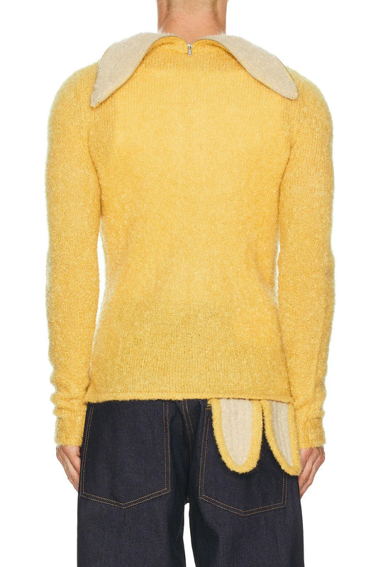 CHARLES JEFFREY LOVERBOY MOHAIR BANANA ZIP JUMPER