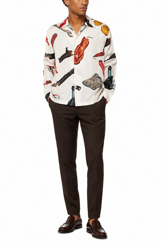 OFF-WHITE SILK SHIRT