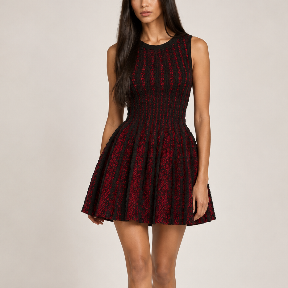 ALAÏA WOOL A-LINE DRESS