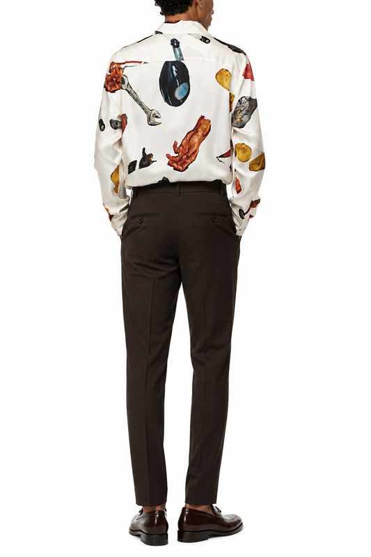 OFF-WHITE SILK SHIRT