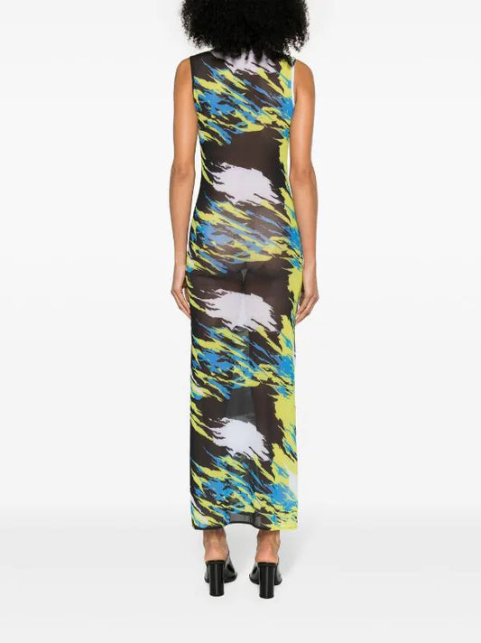 COPERNI MOTO PRINT MESH DRESS