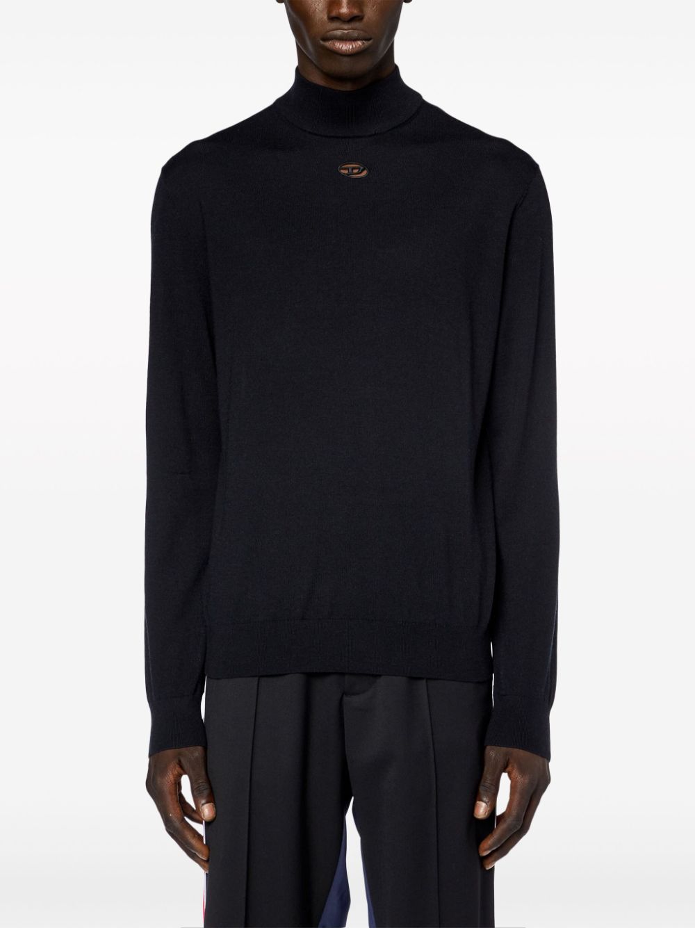 DIESEL K-GIL LOGO EMBROIDERED WOOL JUMPER