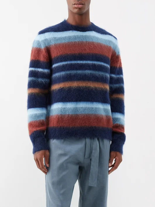 ETRO STRIPED MOHAIR BLEND SWEATER