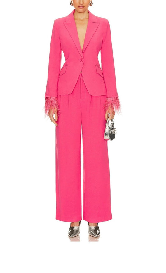FEATHER PANTSUIT CLOTHING RENTAL