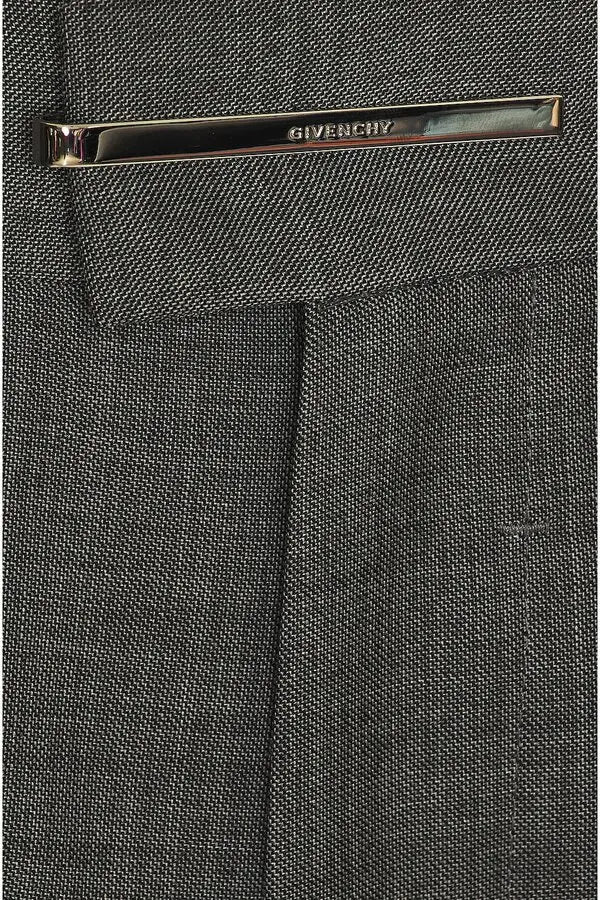 GIVENCHY STRAIGHT FIT TROUSER W/ METAL CLIP DETAIL