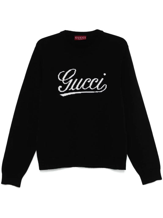 GUCCI LOGO INTARSIA SWEATER