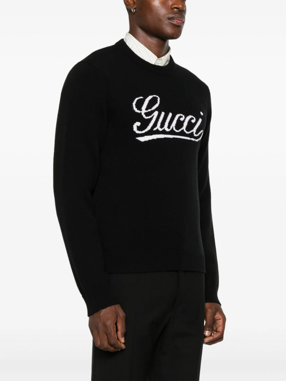 GUCCI LOGO INTARSIA SWEATER