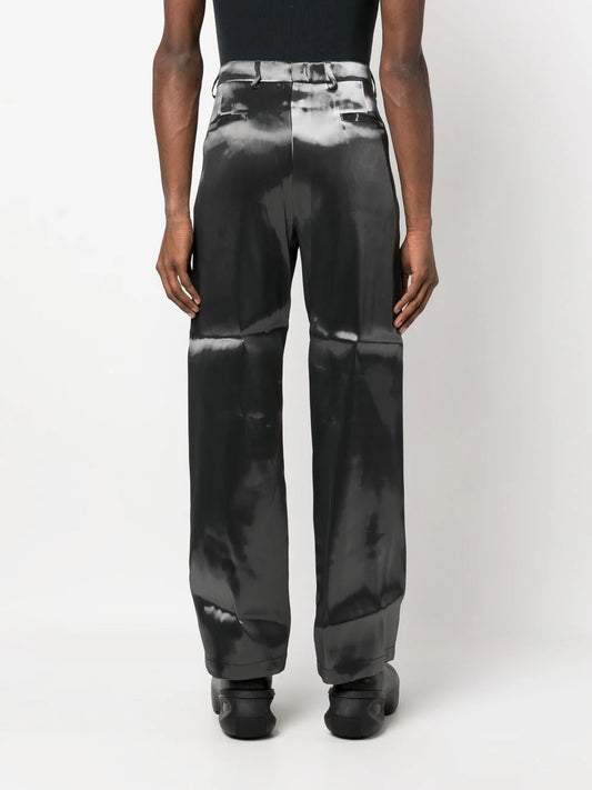 HELIOT EMIL GRAY LIQUID METAL TROUSERS