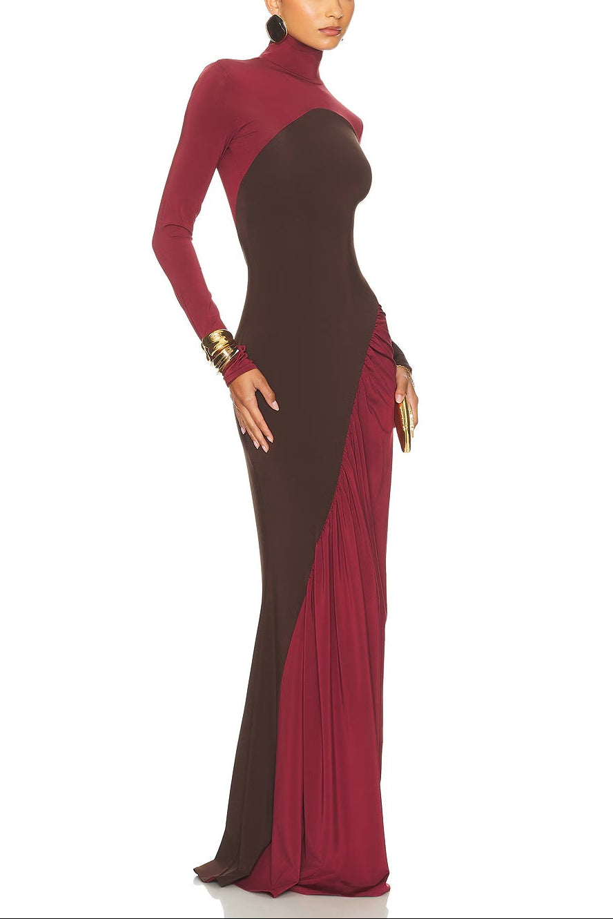 HELSA COLOR BLOCKED JERSEY DRESS