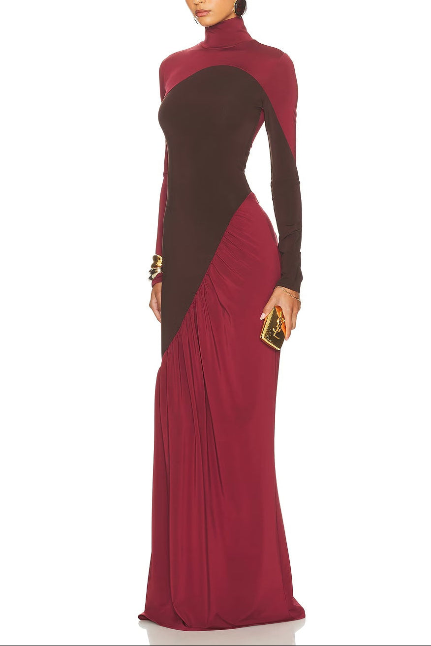 HELSA COLOR BLOCKED JERSEY DRESS