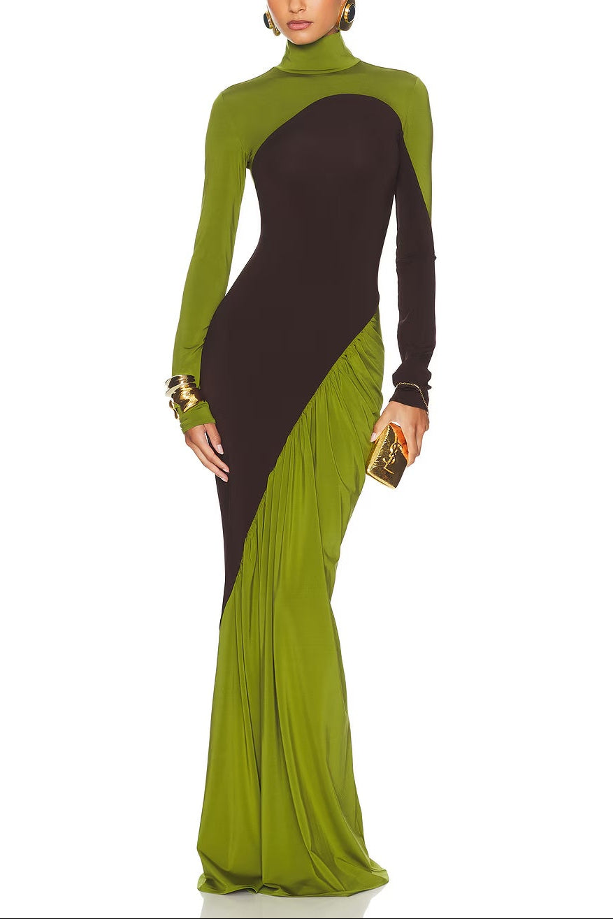 HELSA COLOR BLOCKED JERSEY DRESS