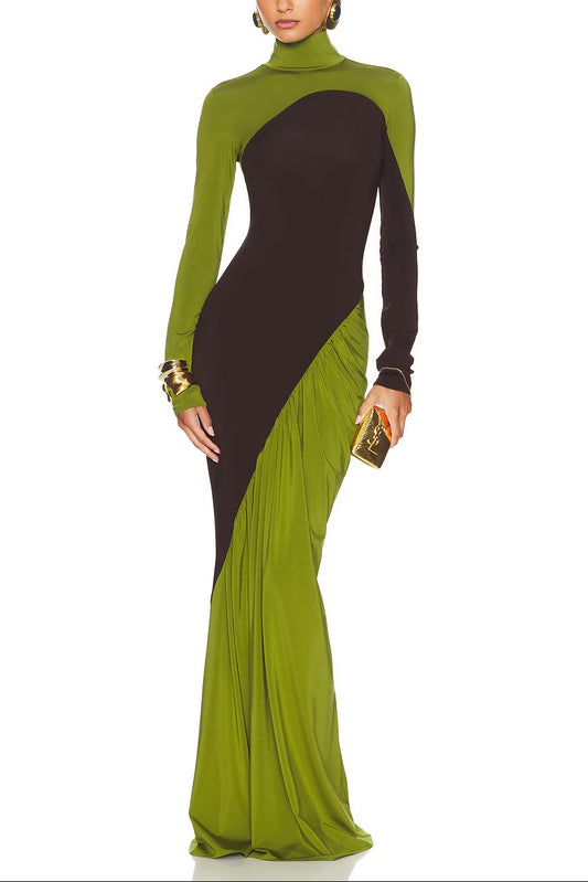 HELSA COLOR BLOCKED JERSEY DRESS