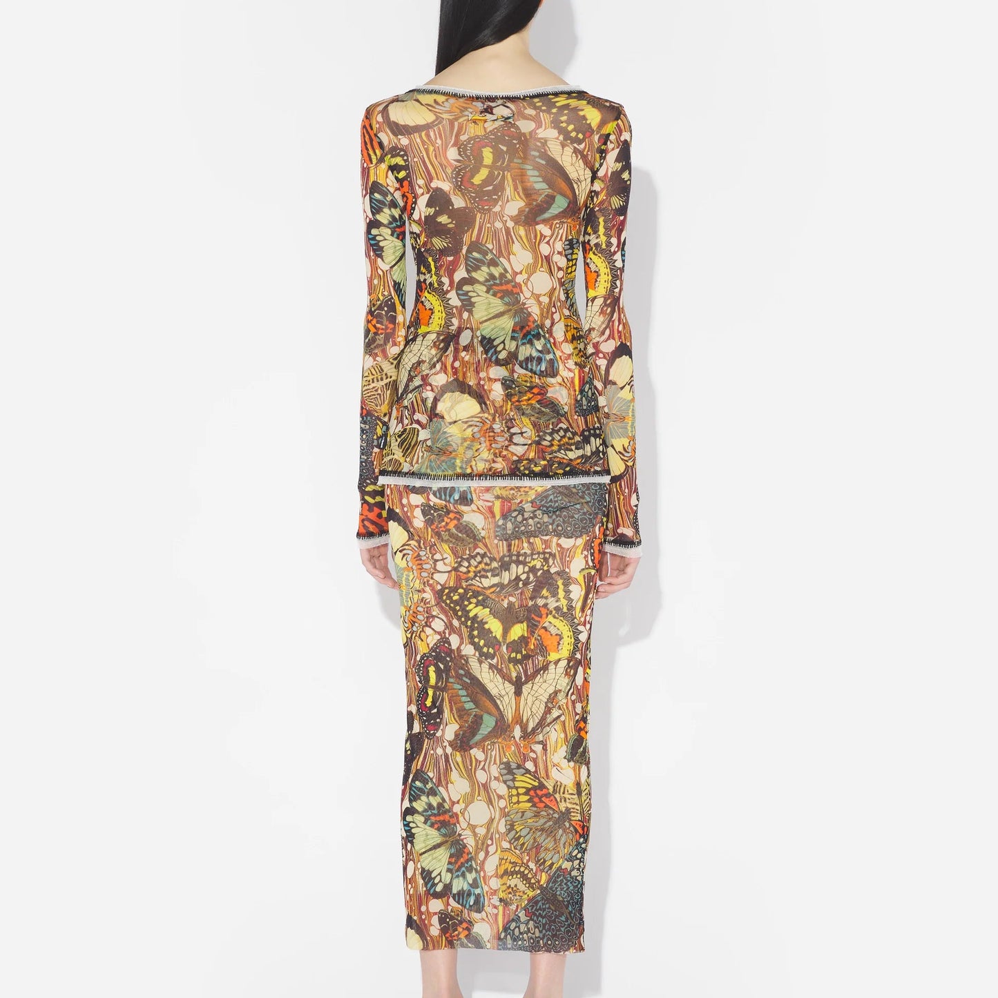 JEAN PAUL GAULTIER BUTTERFLY PRINT CARDIGAN