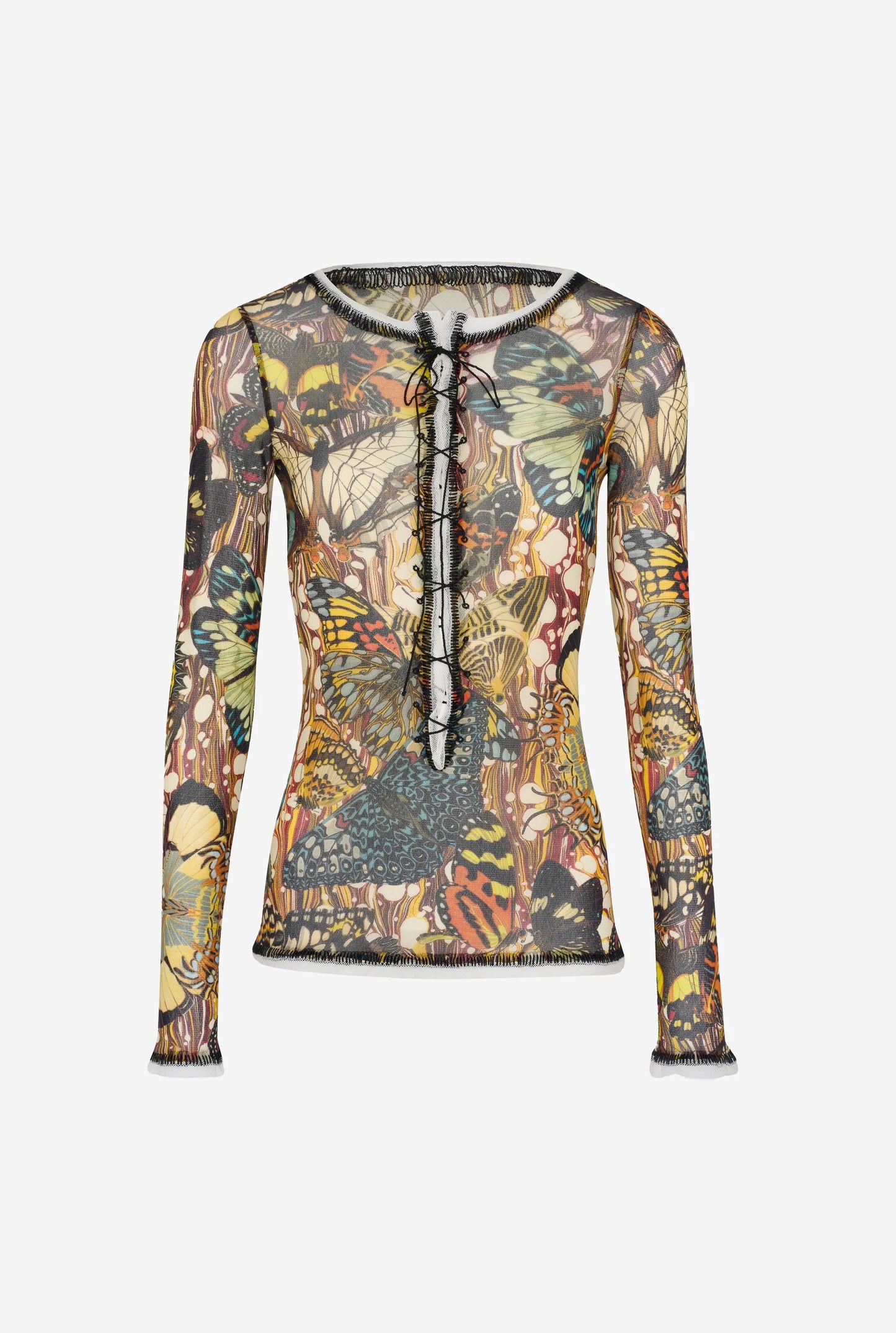JEAN PAUL GAULTIER BUTTERFLY PRINT CARDIGAN