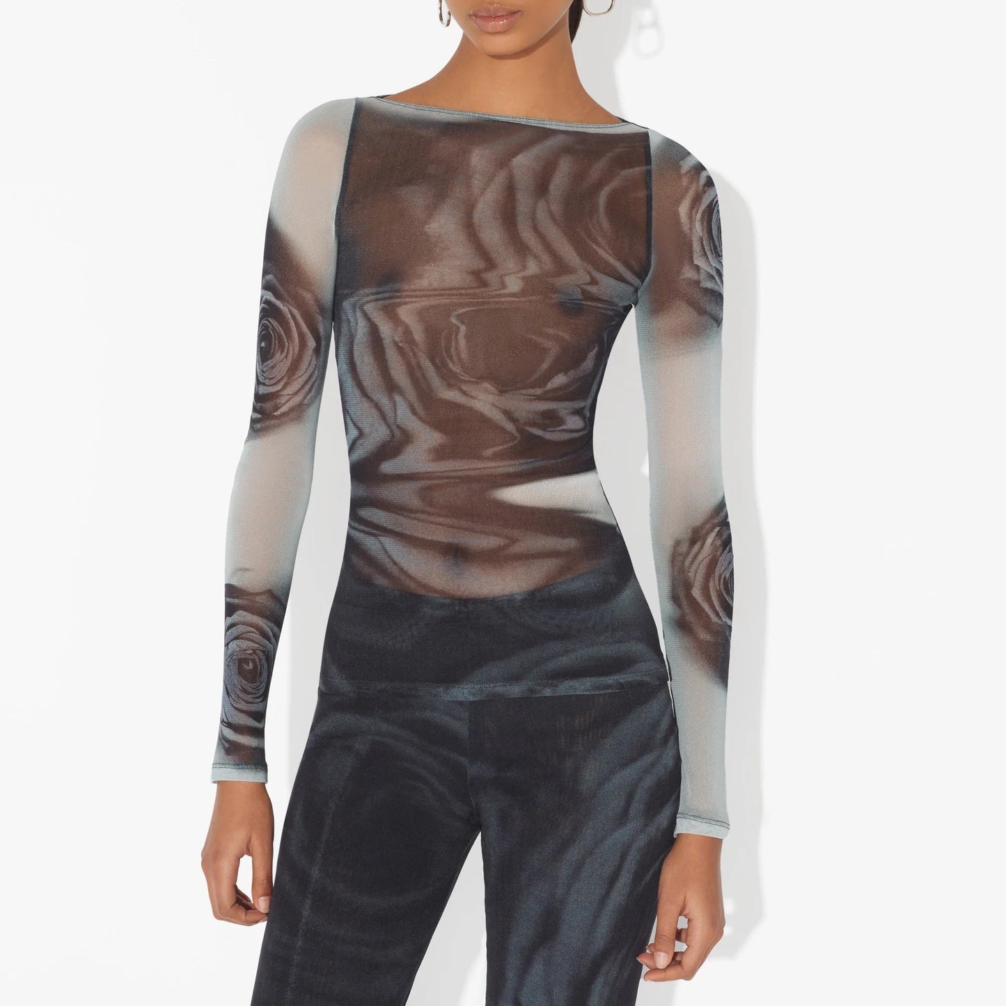 JEAN PAUL GAULTIER THE BLURRY ROSES TOP