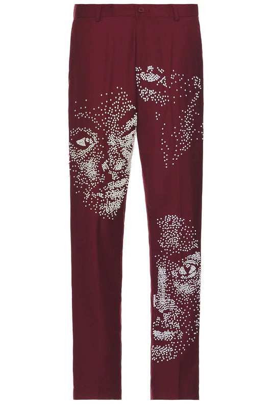 KIDSUPER EMBELLISHED FACES TROUSER