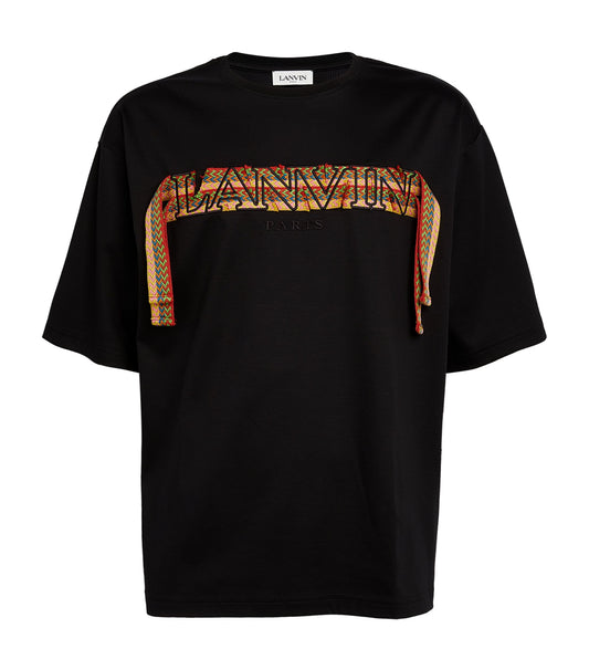 LANVIN CRAZY CURB LACE LOGO T-SHIRT