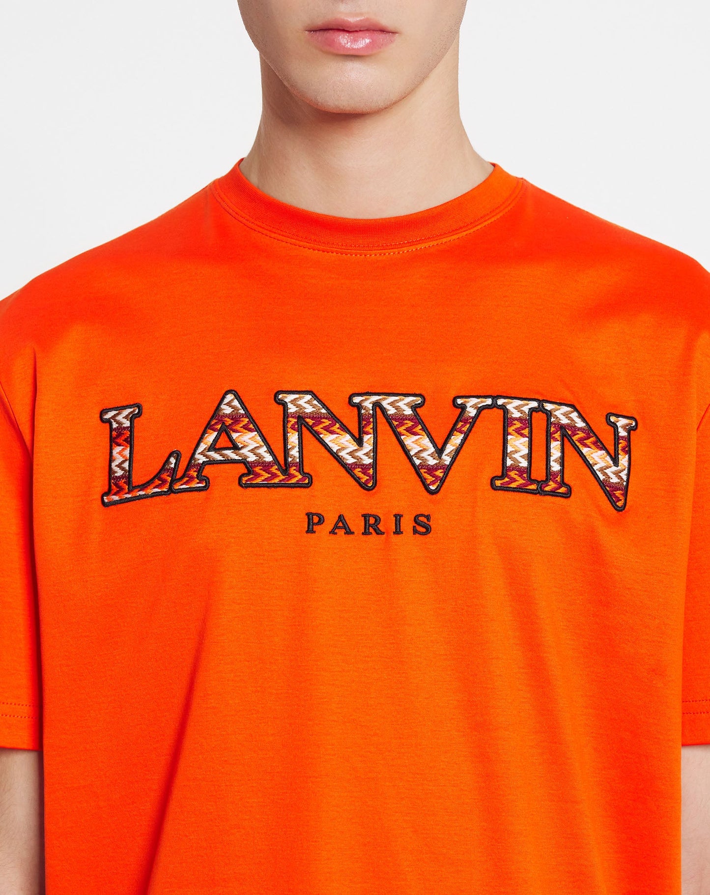 LANVIN CURB EMBROIDERED T-SHIRT